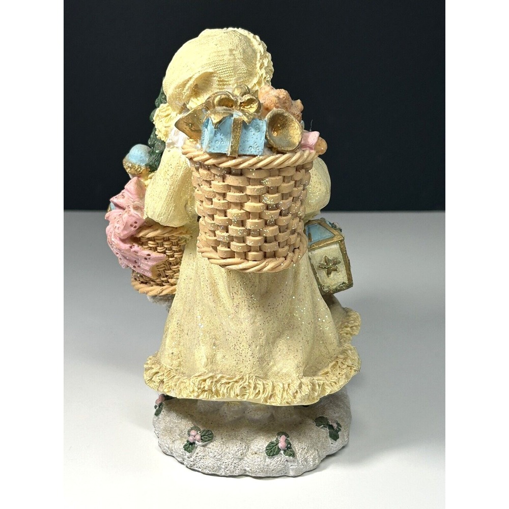VTG Colorful Sparkling Christmas Santa Claus Holding Lantern and  Gift Basket - Picture 6 of 7